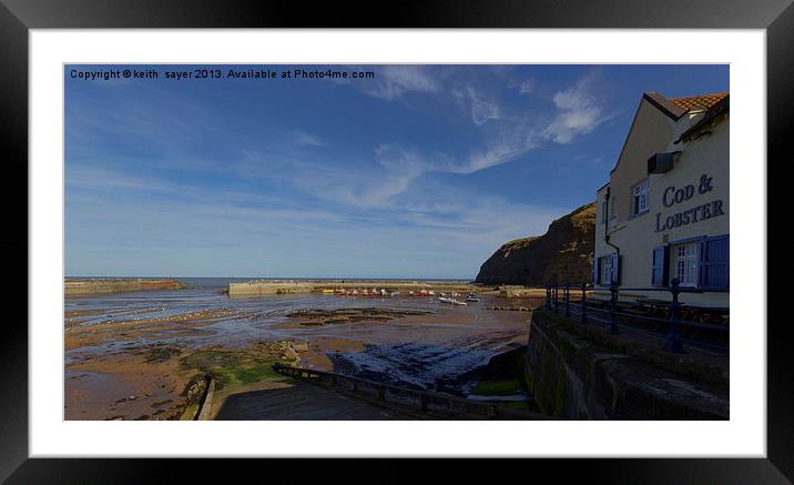 The Cod and Lobster Staithes Framed Mounted Print by keith sayer