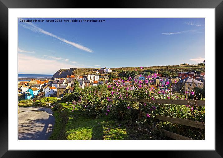 Staithes Village Framed Mounted Print by keith sayer