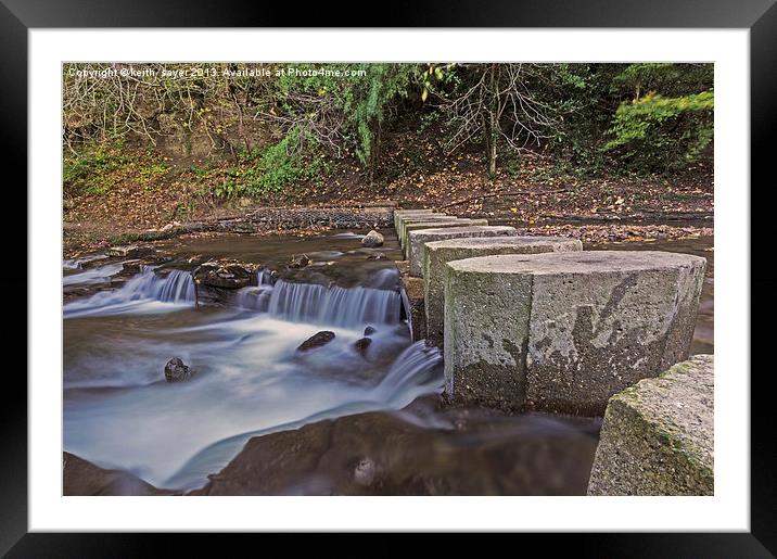 Stepping Stones across the Stream Framed Mounted Print by keith sayer