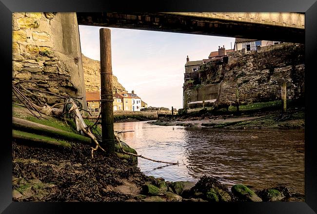 Water Under The Bridge Staithes Framed Print by keith sayer
