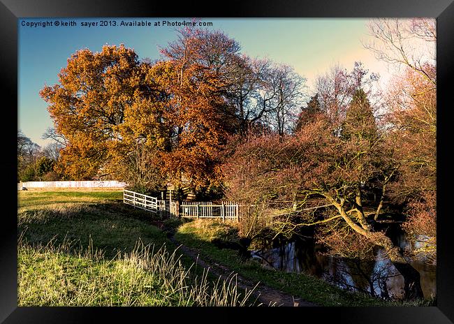 Autumn By The River Leven Framed Print by keith sayer