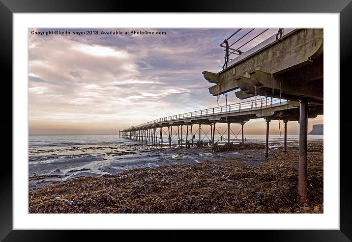Saltburn Pier After The Storm Framed Mounted Print by keith sayer