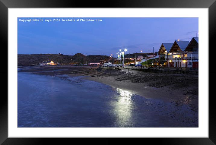 Twilight At Saltburn Framed Mounted Print by keith sayer