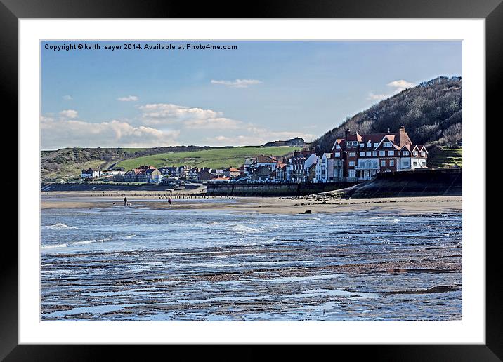 Sandsend From The Beach Framed Mounted Print by keith sayer