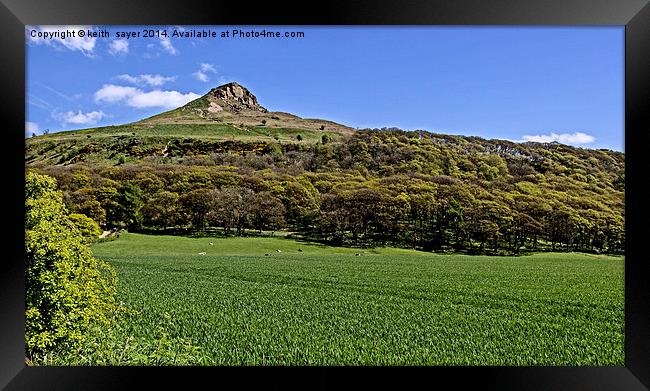 Roseberry Topping Framed Print by keith sayer
