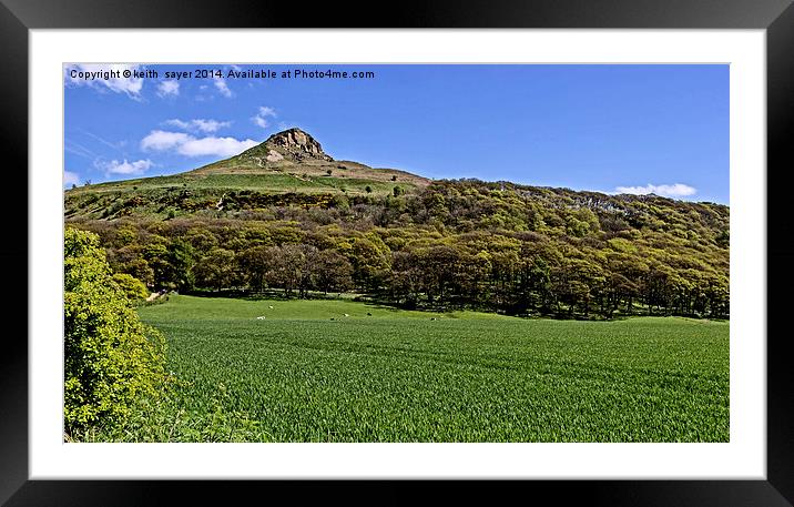 Roseberry Topping Framed Mounted Print by keith sayer