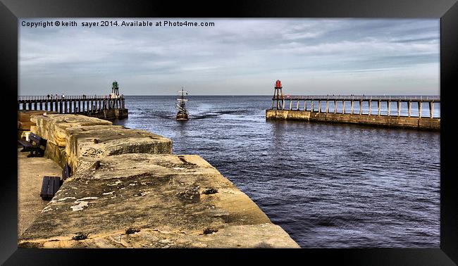 Harbour Mouth Entrance Framed Print by keith sayer