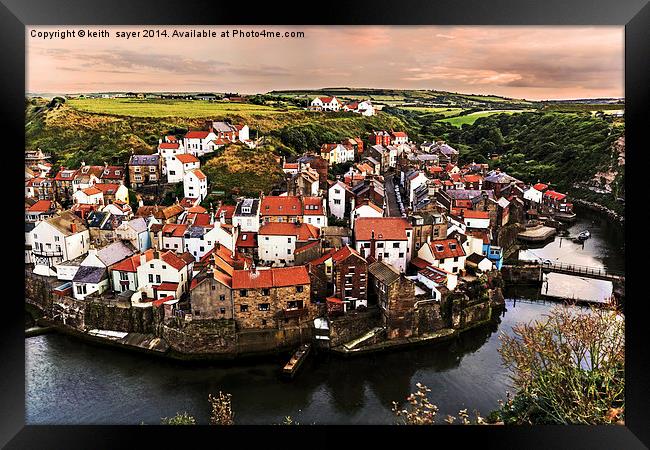 The Village of Staithes  Framed Print by keith sayer