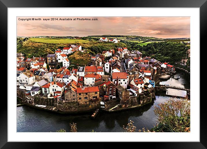 The Village of Staithes  Framed Mounted Print by keith sayer