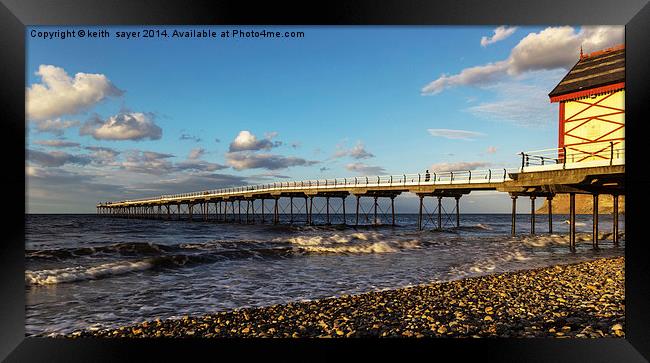  Saltburn Pier Framed Print by keith sayer