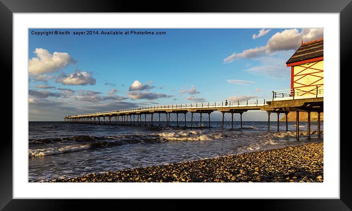  Saltburn Pier Framed Mounted Print by keith sayer
