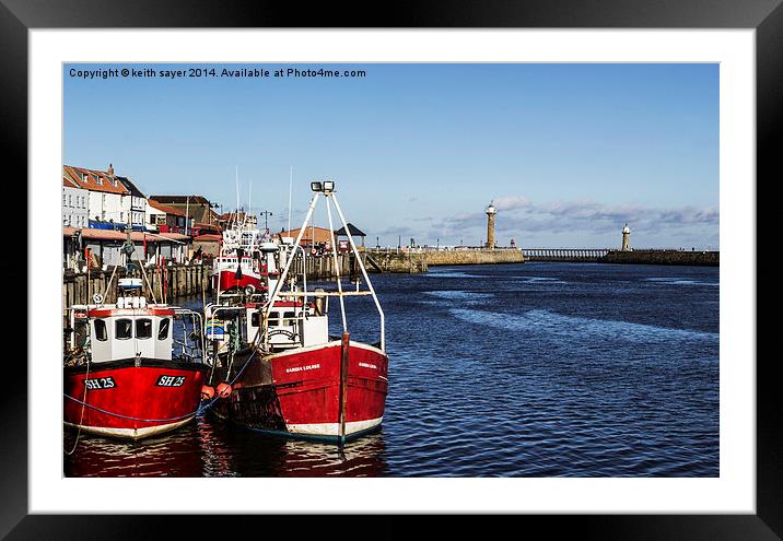  Whitby Fish Quay Framed Mounted Print by keith sayer