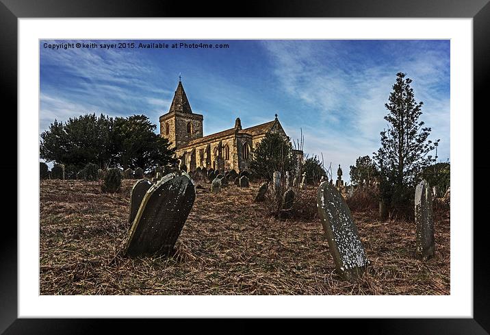  St Oswald Church Lythe Framed Mounted Print by keith sayer