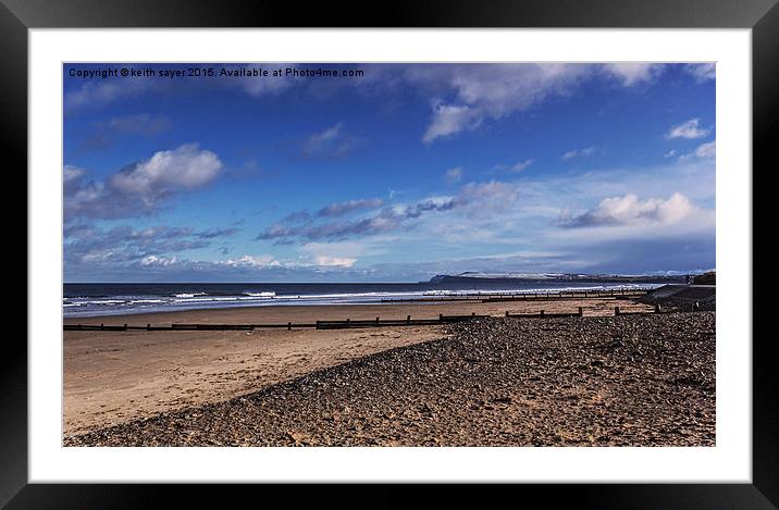  Redcar Beach Framed Mounted Print by keith sayer