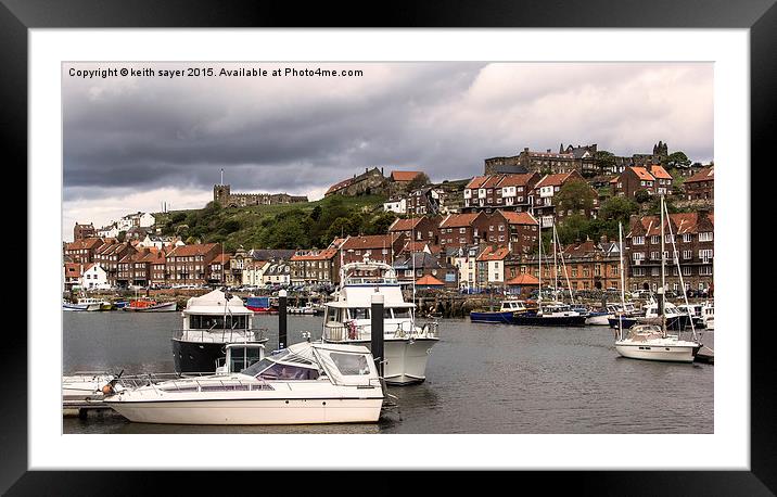  Whitby Harbour  Framed Mounted Print by keith sayer