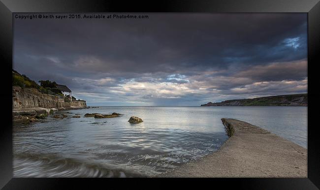  Tranquil Runswick Bay Framed Print by keith sayer