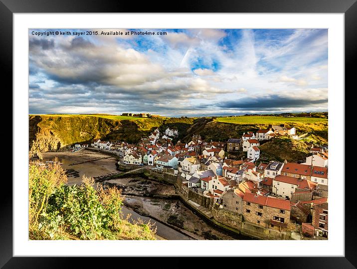  The Village of Staithes  Framed Mounted Print by keith sayer