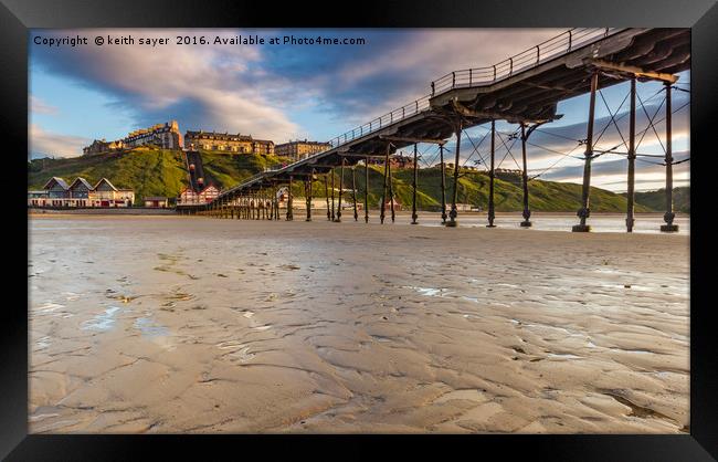 Saltburn in the evening light Framed Print by keith sayer