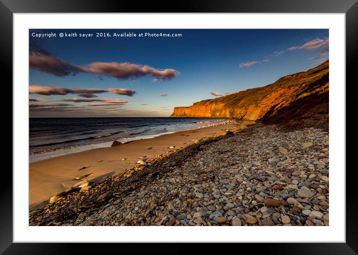 Bathed in the evening light Framed Mounted Print by keith sayer