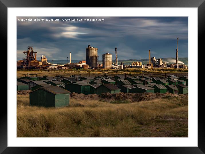 Fishermans Huts Redcar Framed Mounted Print by keith sayer