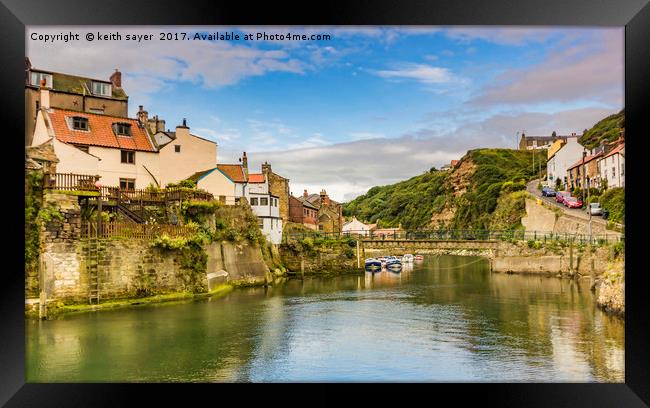 Staithes on a sunny day Framed Print by keith sayer