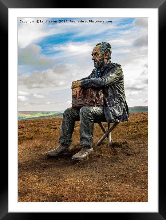 The Seated Man Framed Mounted Print by keith sayer