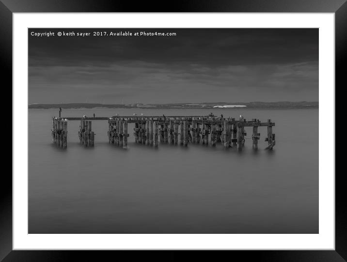 Redundant Jetty Framed Mounted Print by keith sayer