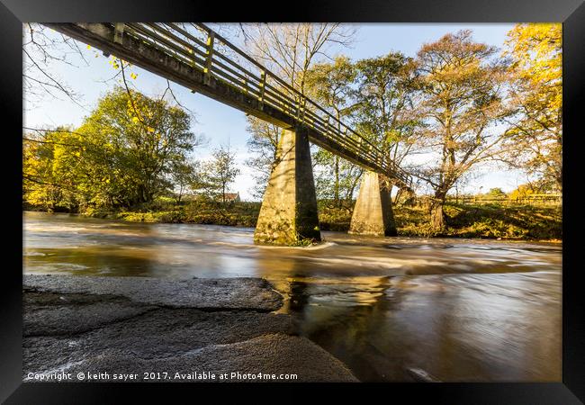 Bridge over the Esk Framed Print by keith sayer