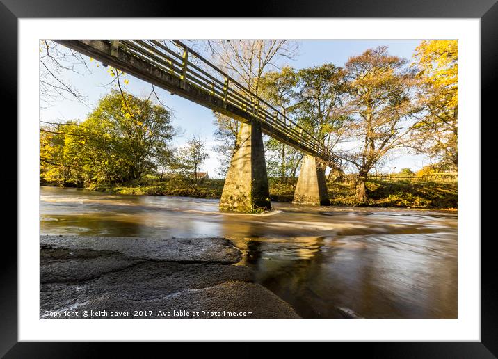 Bridge over the Esk Framed Mounted Print by keith sayer