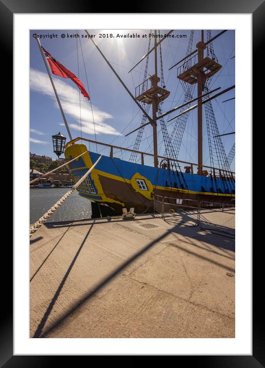 The HMS Endeavour Framed Mounted Print by keith sayer