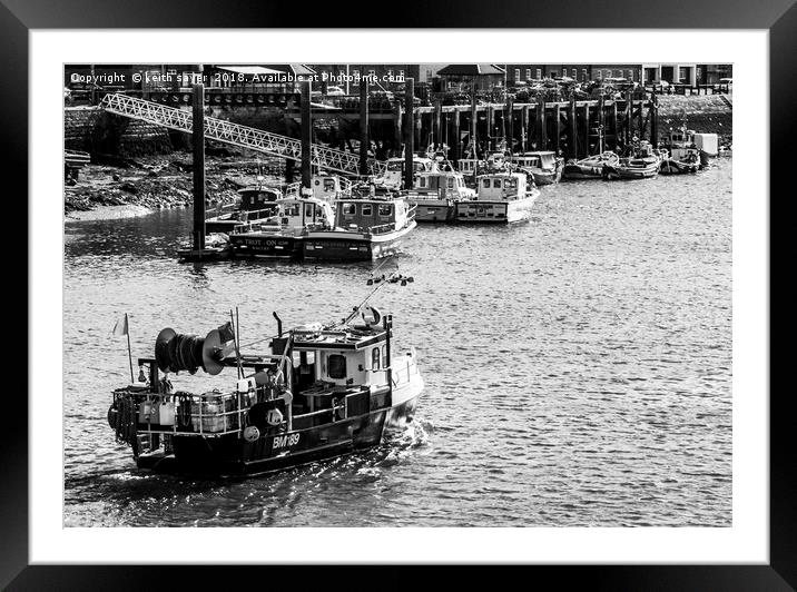Whitby fishing boat Framed Mounted Print by keith sayer
