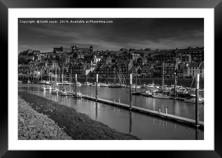 Whitby Marina North Yorkshire Framed Mounted Print by keith sayer