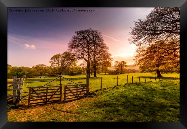 Morning Glow North Yorkshire Framed Print by keith sayer