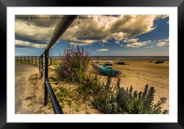 Marske-by-the-sea Beach Framed Mounted Print by keith sayer