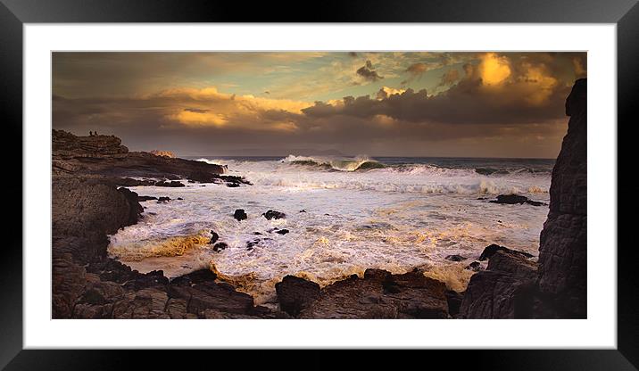 Stormy Sea Framed Mounted Print by Elizma Fourie
