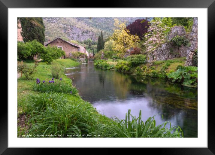 Italian Gardens - Romantic Garden of Ninfa 10 Framed Mounted Print by Jenny Rainbow