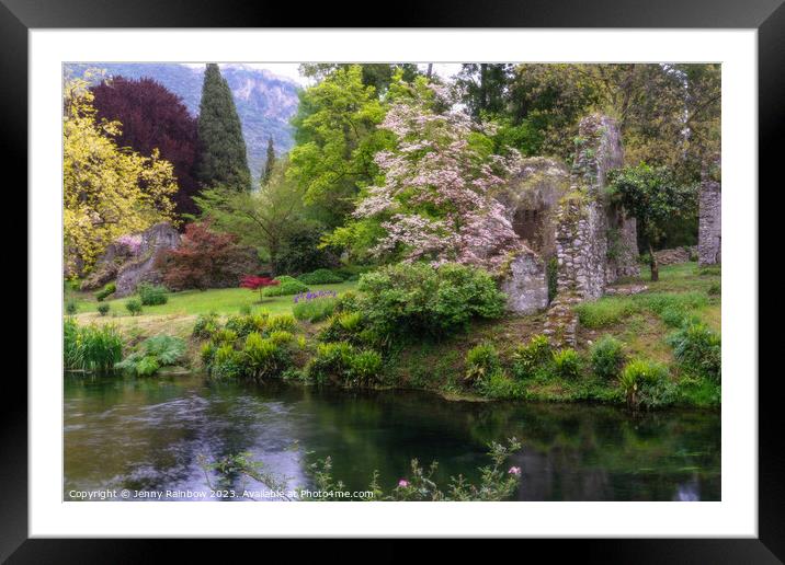 Italian Gardens - Romantic Garden of Ninfa 12 Framed Mounted Print by Jenny Rainbow