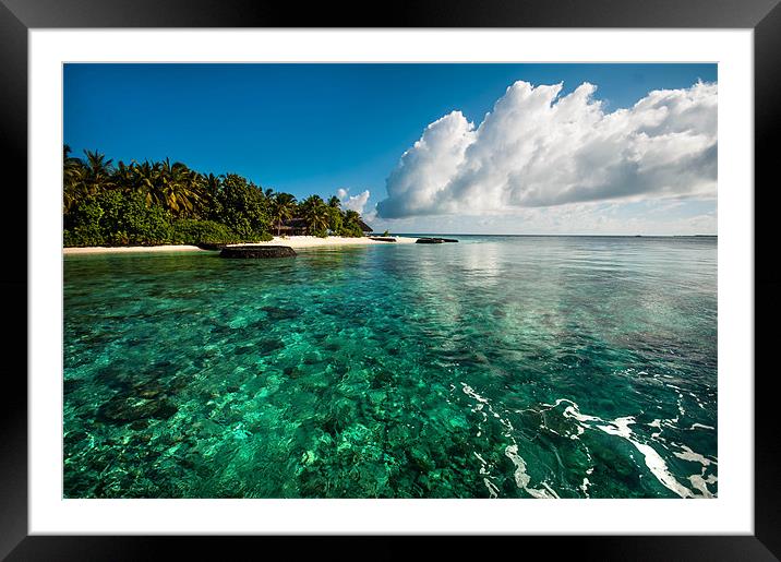 Emerald Purity. Kuramathi Resort. Maldives Framed Mounted Print by Jenny Rainbow