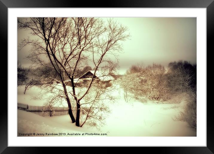 Winter Loneliness Framed Mounted Print by Jenny Rainbow