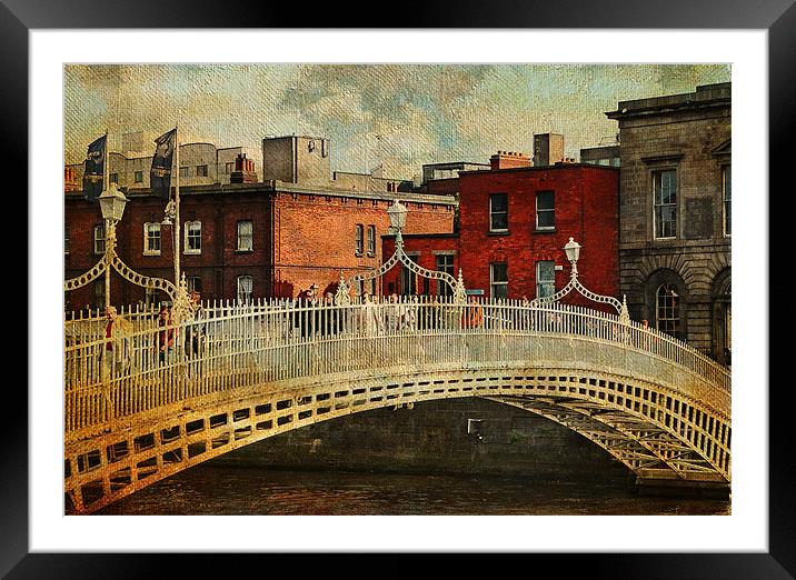 Irish Venice. Streets of Dublin. Painting Collecti Framed Mounted Print by Jenny Rainbow