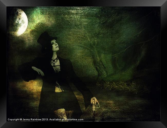 Love Moonlight Song of Vampiress Framed Print by Jenny Rainbow