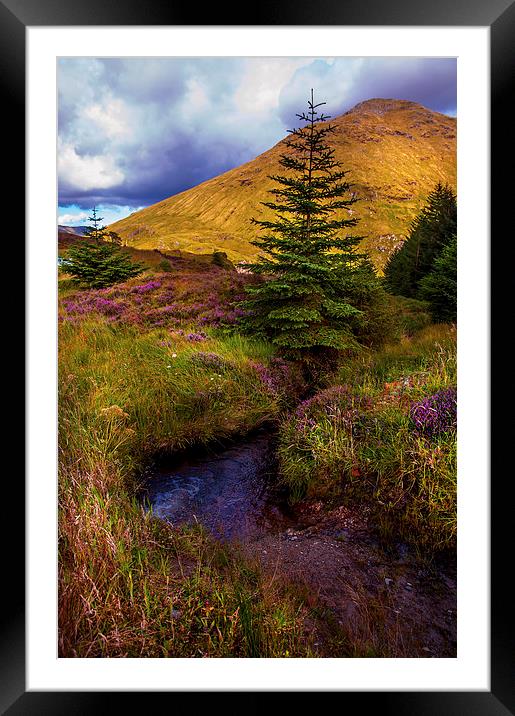 Beauty all Around. Rest and Be Thankful. Scotland Framed Mounted Print by Jenny Rainbow