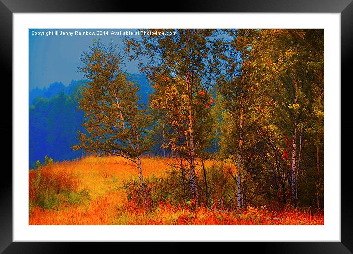  Impressionistic Autumn  Framed Mounted Print by Jenny Rainbow