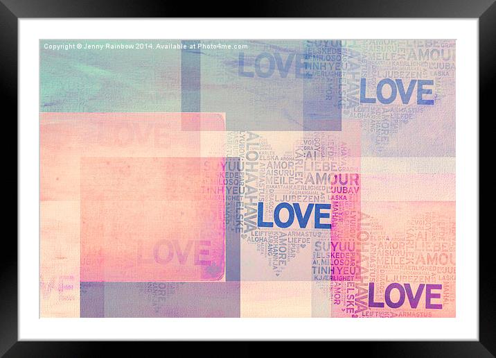  Love. Vintage. Pastel  Framed Mounted Print by Jenny Rainbow
