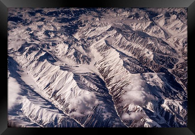  Aerial View of The Mountains  Framed Print by Jenny Rainbow
