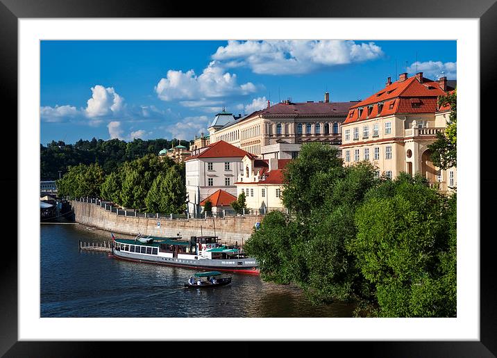  On the Shore of Vltava. Prague  Framed Mounted Print by Jenny Rainbow