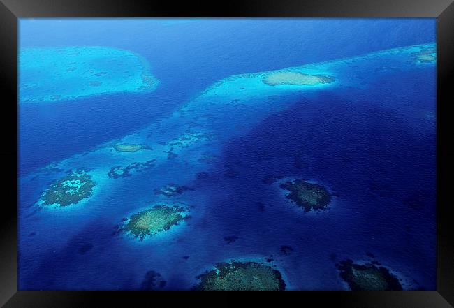  Maldivian Reefs. Aerial View  Framed Print by Jenny Rainbow