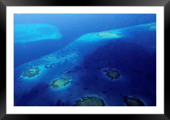  Maldivian Reefs. Aerial View  Framed Mounted Print by Jenny Rainbow