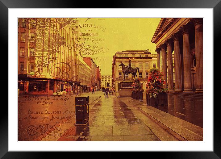  Royal Exchange Square. Glasgow  Framed Mounted Print by Jenny Rainbow