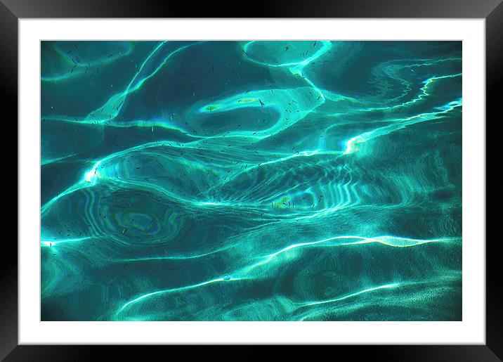  Crystal Clear Water. Blue Topaz  Framed Mounted Print by Jenny Rainbow
